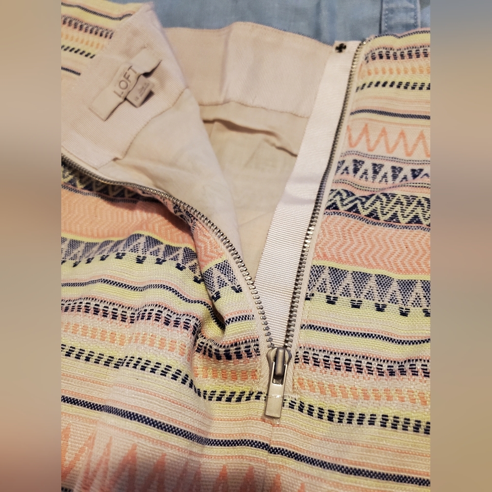 Multi-Color Aztec Print Skirt - Picture 4 of 5